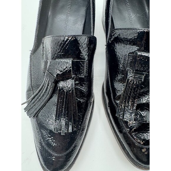 Rebecca Minkoff Edie Black Patent Leather Tassel Loafers Size 8M - Picture 3 of 12